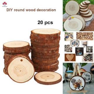 Set 20 Miếng Gỗ Tròn Trang Trí Giáng Sinh