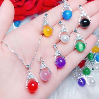 Dây chuyền nữ bạc ta - dây chuyền phong thủy mặt 3 đá