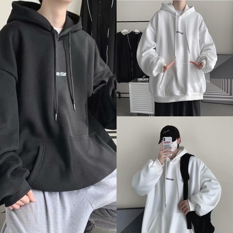 Áo Hoodie Form Rộng In Dòng Chữ Nhỏ Speace star HUDUSTORE