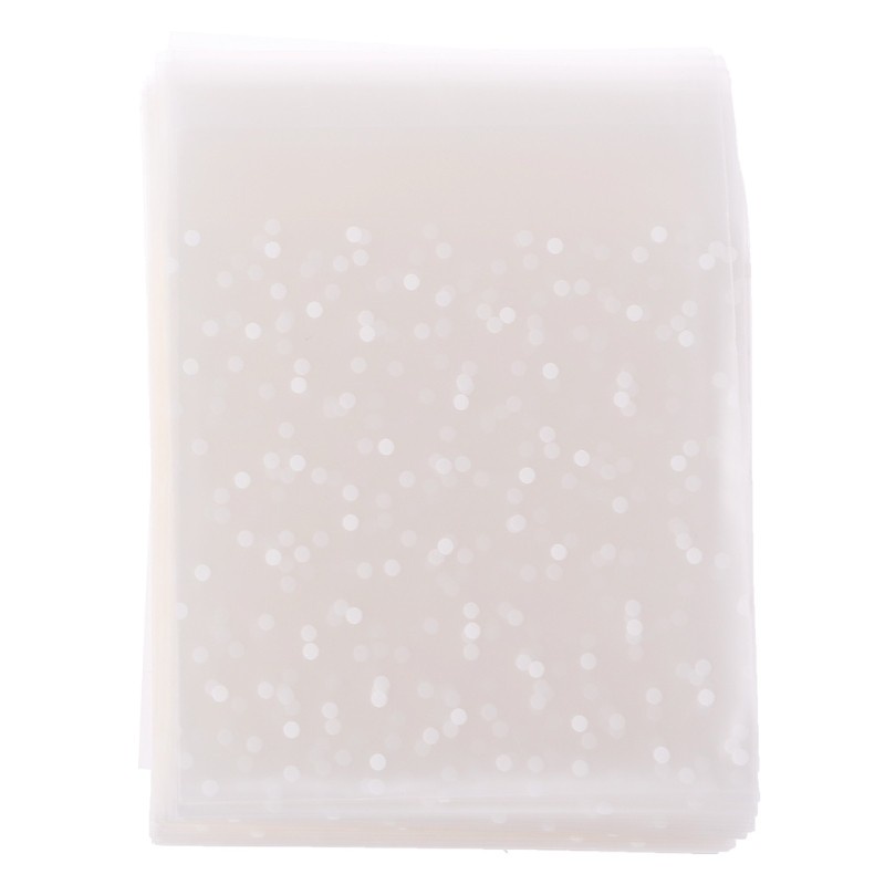 Set 100 Túi Nhựa Đựng Bánh Kẹo Có Keo Dán Phong Cách Giáng Sinh