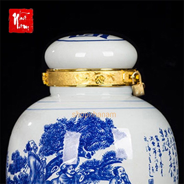 Khóa cổ bình mini, phụ kiện đai + khóa cổ dành cho bình ngâm rượu