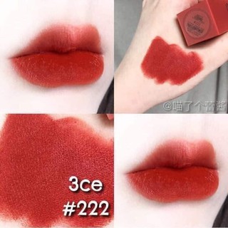 SON LÌ 3CE MÀU 222 ĐỎ ĐẤT