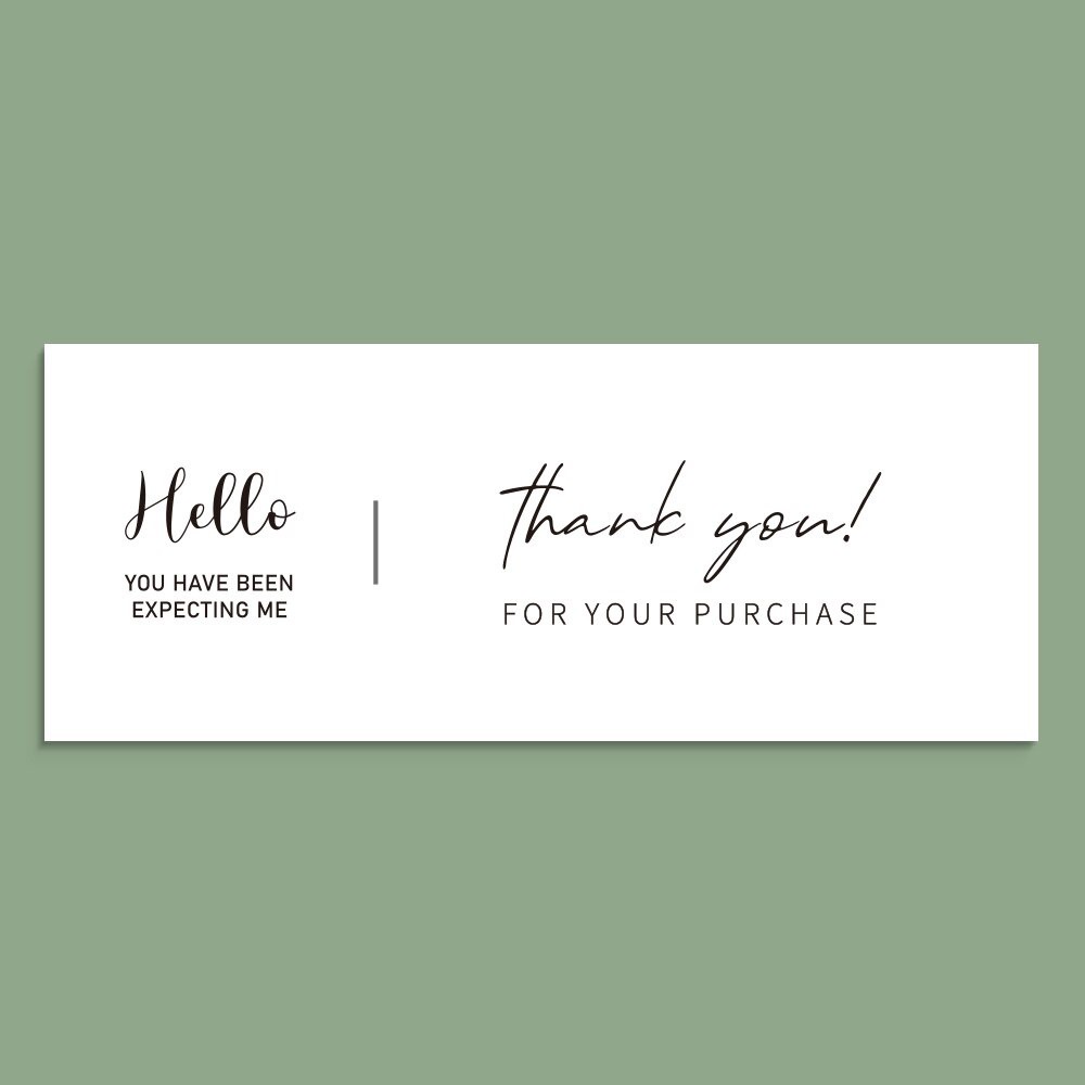 Set 10 miếng dán chữ Thank You màu trắng trang trí hộp quà