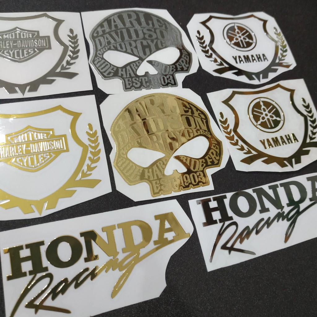 Tem dán xe Decal nhôm siêu mỏng Harley Honda Yamaha