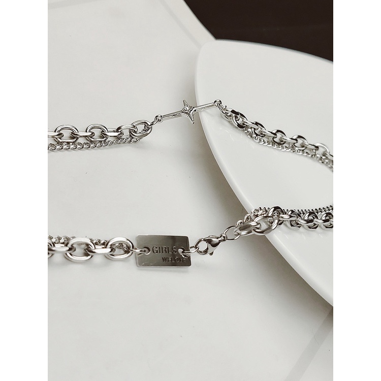 Vòng cổ Thép Titan Phong Cách hip hop Âu Mỹ Cá Tính