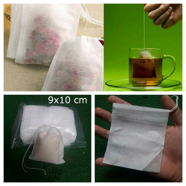 10 Túi lọc trà, cafe sữa hạt kích thước 8x10 (hcm-hàng sẵn)