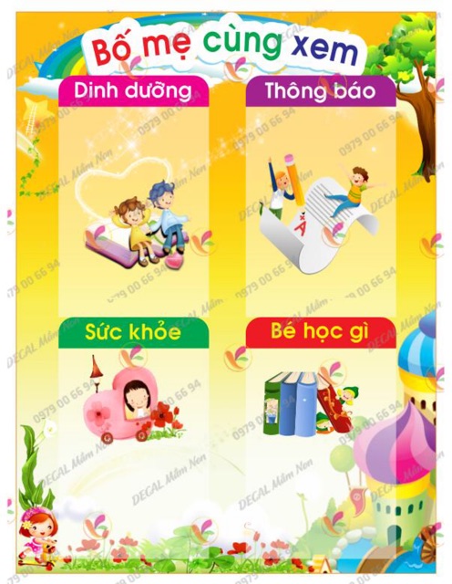 Decal-bạt mầm non- GÓC TUYÊN TRUYỀN khổ lớn