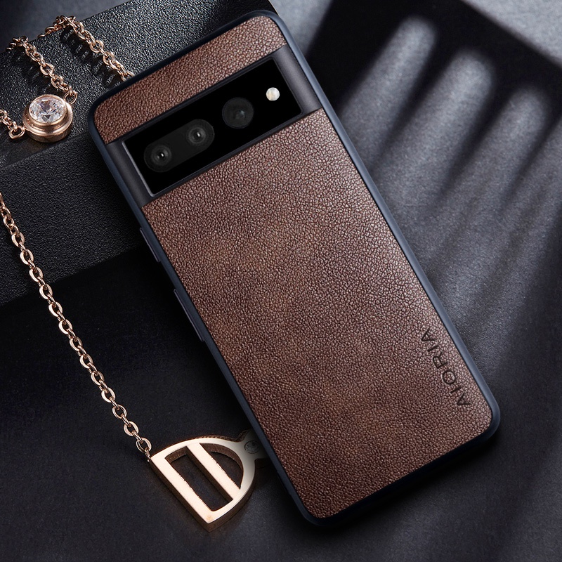 Aio Ốp Điện Thoại Da pu Màu Trơn Cho google pixel 7 pro