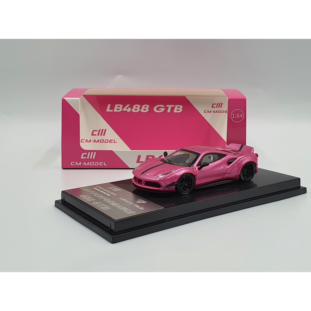 Xe Mô Hình Ferrari 488 GTB LB Performance 1:64 CM Model ( Hồng )