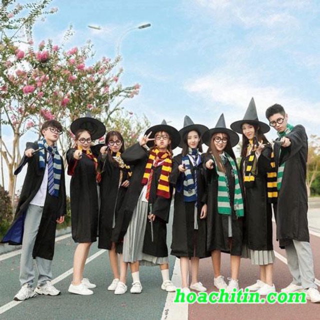 Trọn bộ đầy đủ Áo choàng Harry Potter NoBrandYesVải Kaki