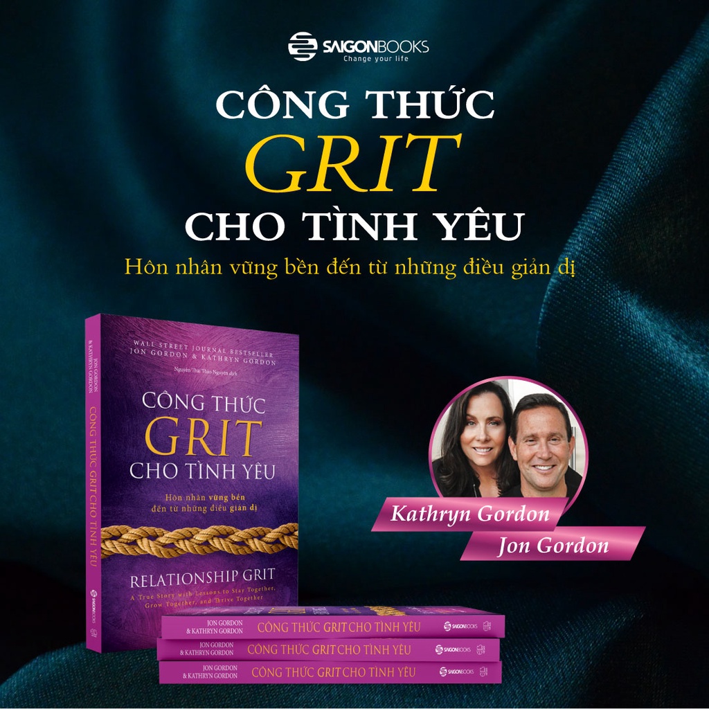 SÁCH - Công thức GRIT cho tình yêu - Tác giả Jon Gordon , Kathryn Gordon