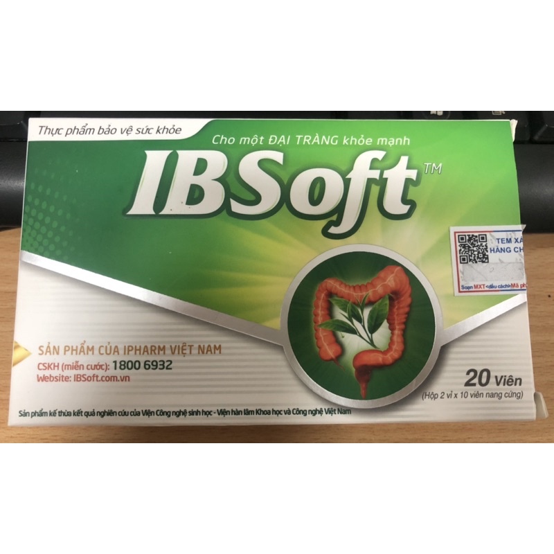 IBsoft cho đại tràng khỏe mạnh từ lá mơ lông hộp 20 viên