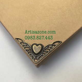 Bo góc scrapbook, album, sổ họa tiết màu đồng
