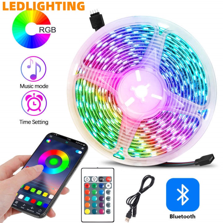 Dây Đèn led usb 5050 rgb 16 Màu Thay Đổi Điều Khiển Từ Xa Cho Phòng Ngủ / tv / Nhà Bếp diy