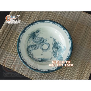 Đĩa tròn sâu lòng men cổ phượng hoá