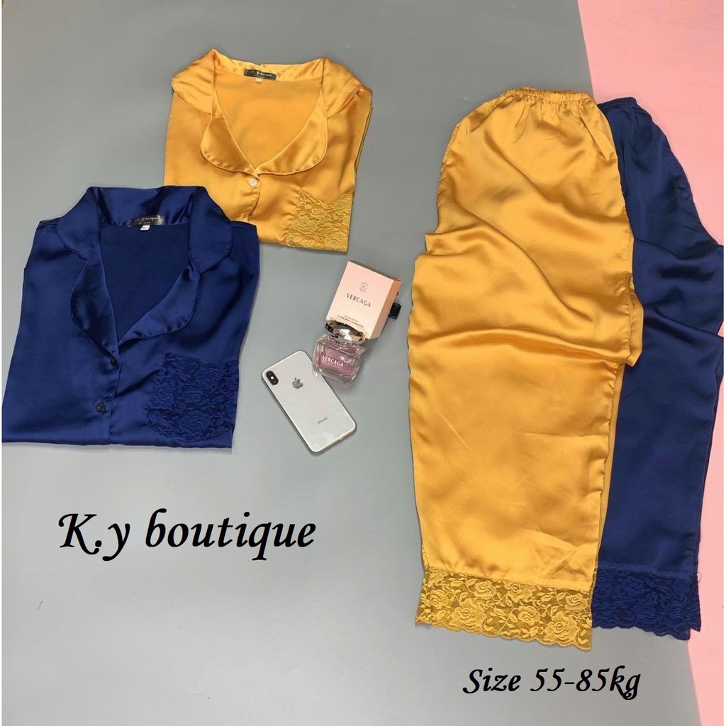 Bộ pizama lụa satin TNQD