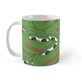 Cốc sứ in hình -Allover Pattern Sad Frog Meme MS269
