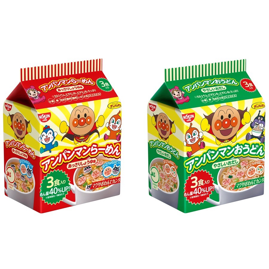 Mỳ ăn liền Anpanman Udon  và Mỳ ăn liền Anpanman Ramen - Nissin Nhật Bản