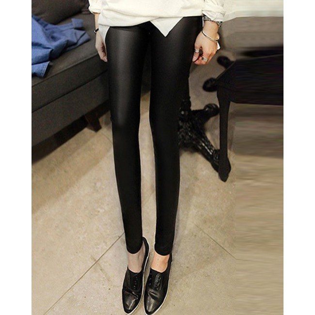 Quần legging da bóng cá tính