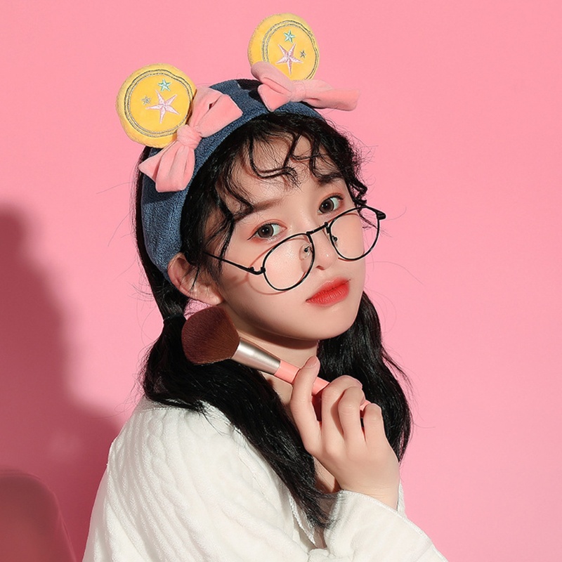 Băng Đô Lông Nhung Mềm Mại Kiểu Hoạt Hình Dễ Thương Dùng Trang Điểm Spa