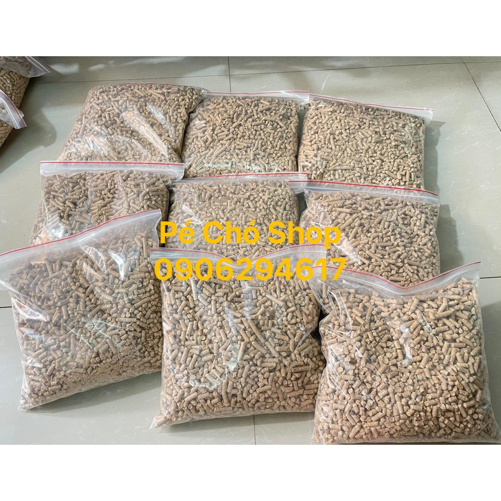 Gỗ nén vàng lót chuồng túi 2kg thú cưng ,có mùi thơm gỗ khử chuồng .