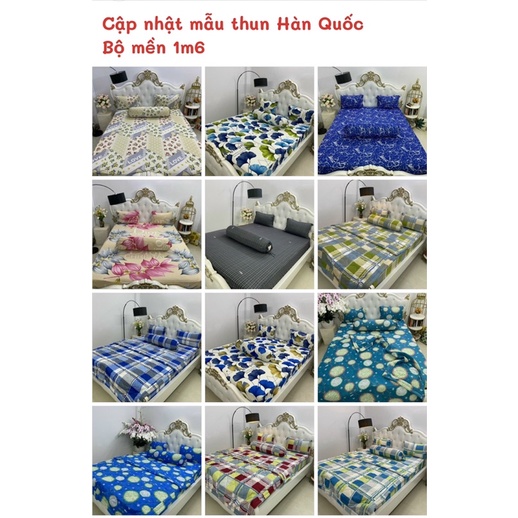 Bộ Drap Thun Hoa Văn Full 5 món