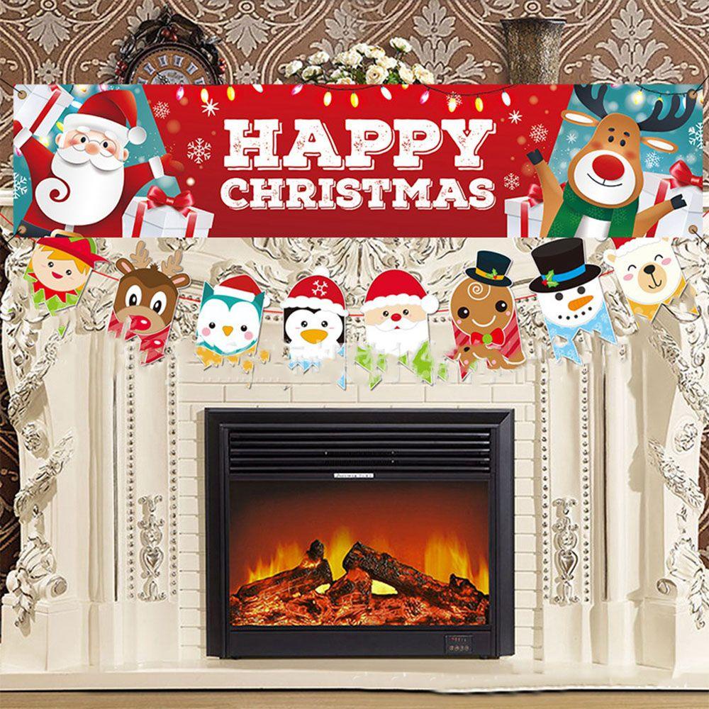 NICKOLAS Cờ Treo Trang Trí Giáng Sinh Năm Mới Bằng Vải Oxford