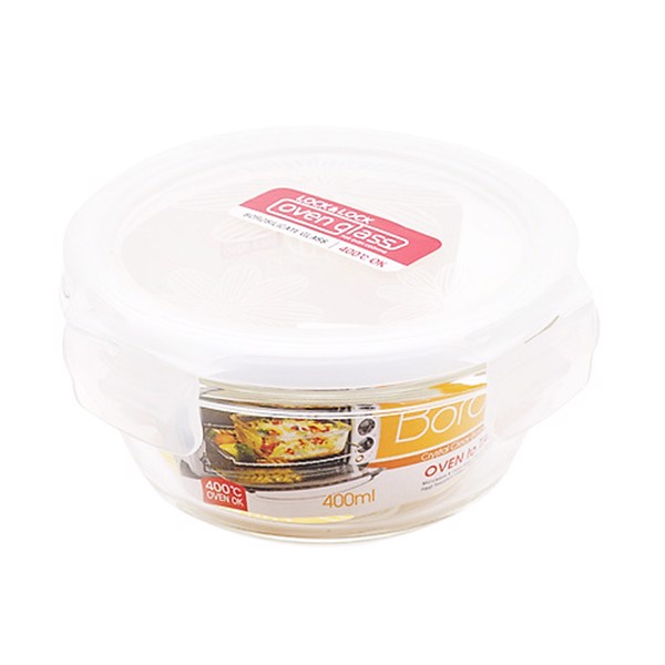 Hộp Thủy Tinh Lock&Lock LLG822 400ml - Chịu Nhiệt, Nắp Có Ron Chống Tràn - Hộp Canh, Hộp Mang Cơm, Đựng Thực Phẩm