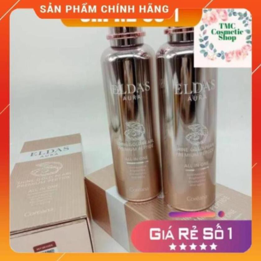 Serum tế bào gốc Eldas Aura Coreana Shine Gold Pearl Premium Peptide chai 100ml (shopmh59) (shopmh59)