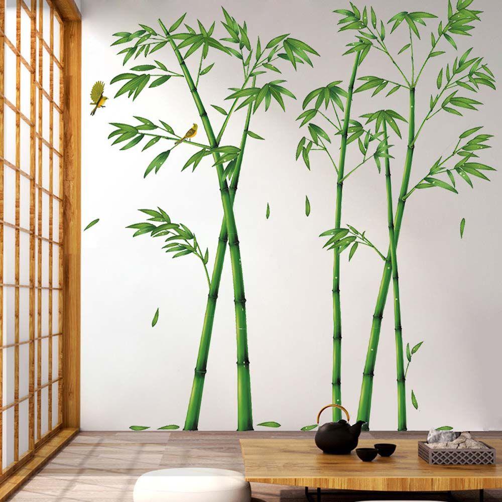 ELEGANT Đề Can PVC Hình Cây Tre Dán Kính Cửa Sổ Phòng Ngủ Trang Trí Nhà Cửa DIY