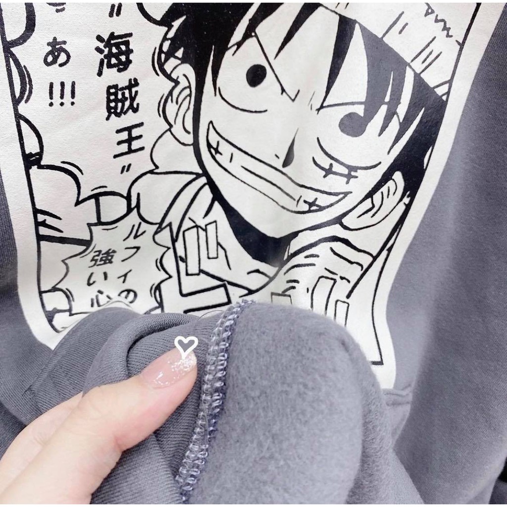 Áo Khoác Hoodie in Hình LUFFY Cười Chất nỉ bông cotton | BigBuy360 - bigbuy360.vn