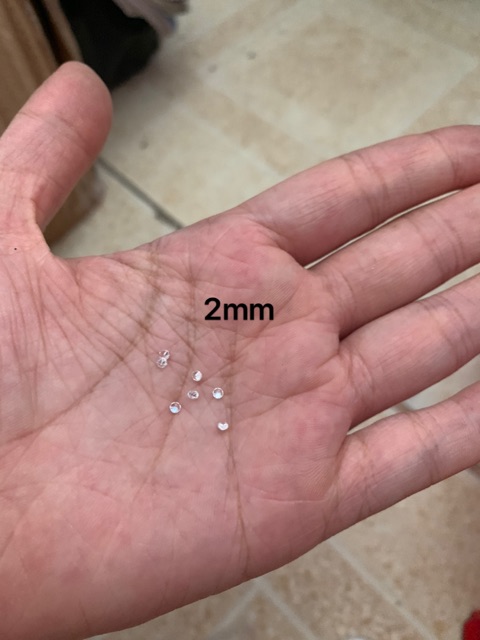 Đá nhân tạo nhọn đính răng 1mm - 3mm