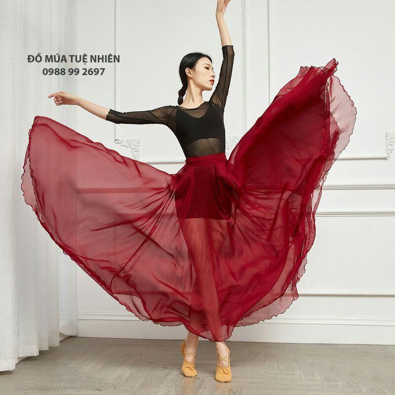 # CV04 | Chân váy | Tà váy múa cổ trang 720 độ - Đồ Múa Tuệ Nhiên