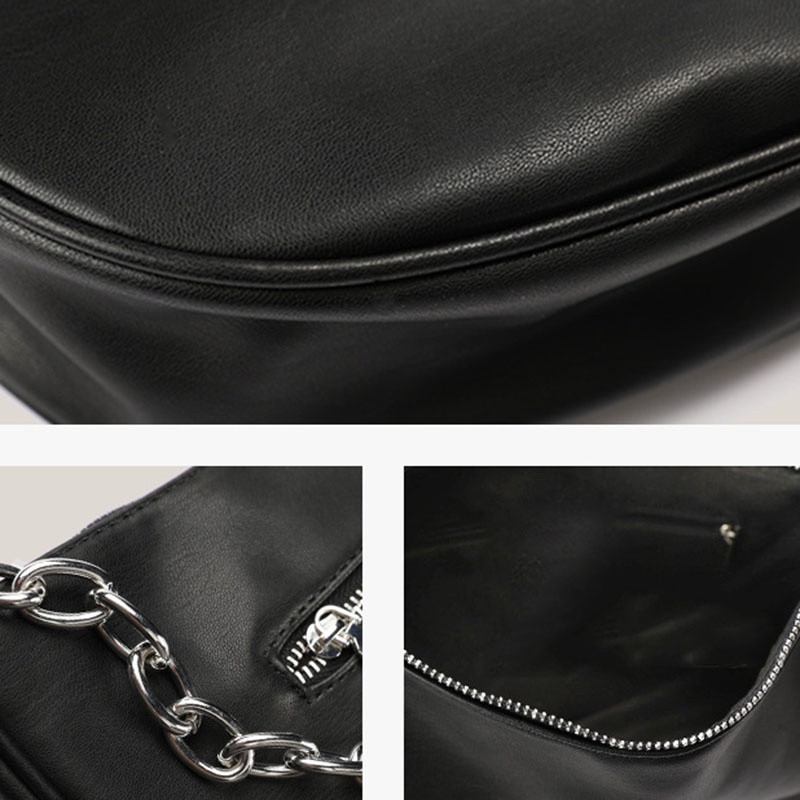 Túi xách IELGY dây xích dày nửa vòng tròn cho nữ