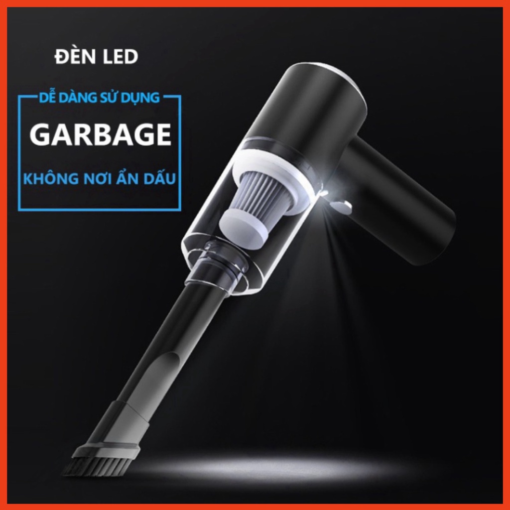 Máy hút bụi cầm tay mini không dây siêu tiện lợi, hút bụi xe ô tô, giường nệm lông chó mèo đa chức năng M1