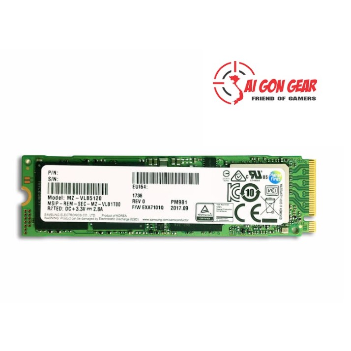 Ổ cứng SSD Samsung PM981 2TB M2 2280 PCIe NVMe MZVLB2T0HMLB