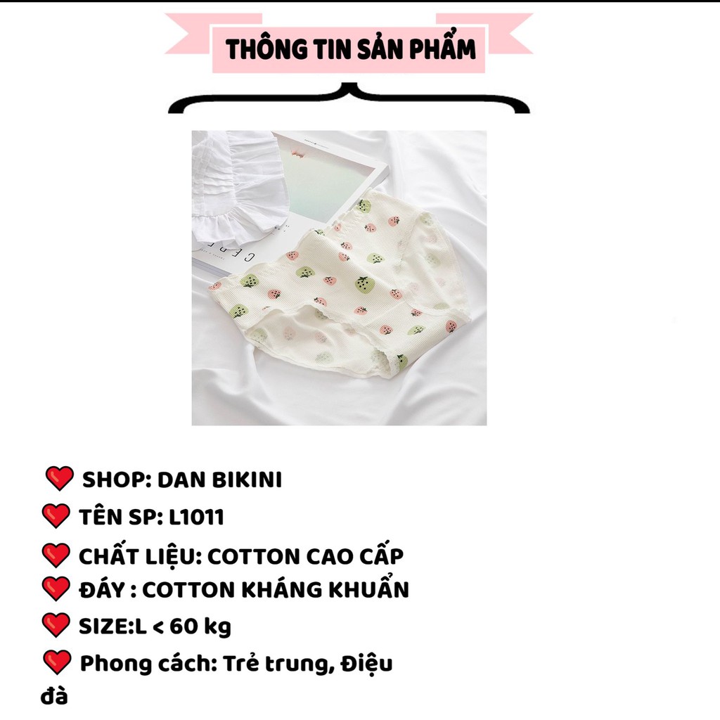 Quần Lót Nữ Cotton gân tăm viền ren mềm mại kháng khuẩn mã L1011 | BigBuy360 - bigbuy360.vn