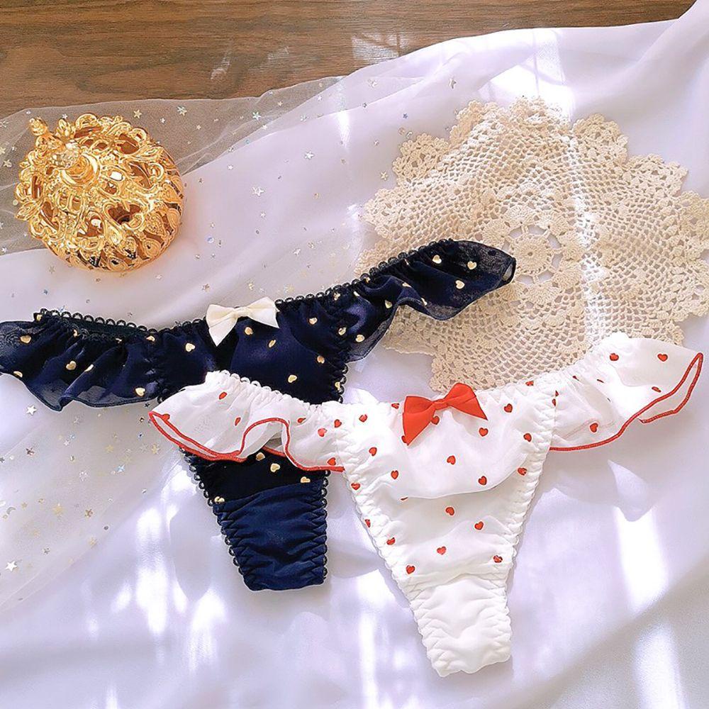 Quần Lót Lưng Thấp Phối Bèo Phong Cách Nhật Bản Quyến Rũ Cho Nữ