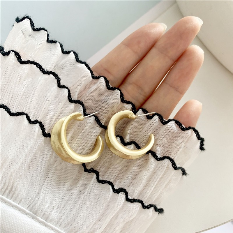 Khuyên Tai Thiết Kế Hình Mặt Trăng Phong Cách Retro A728