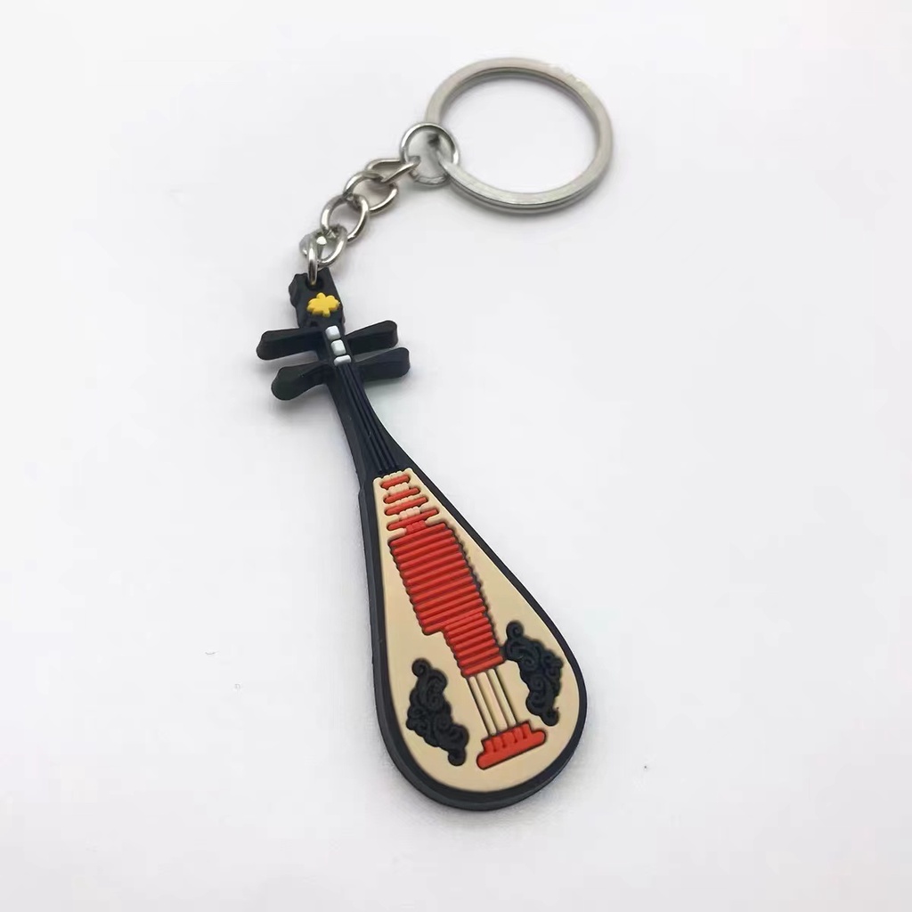 Móc Khóa Silicon Mềm Hình Nhạc Cụ Cho Đàn Guitar Ukulele Violin Piano Piano