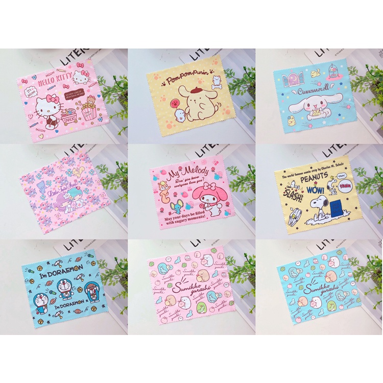 Khăn Lau Kính Họa Tiết Hoạt Hình Dễ Thương Cho Bé Gái