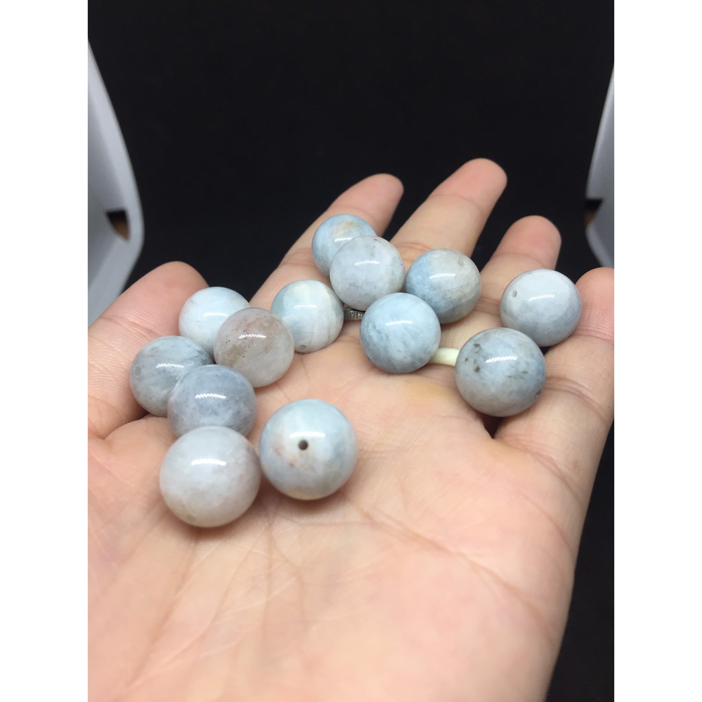 Hạt tròn Aquamarine - Handmade