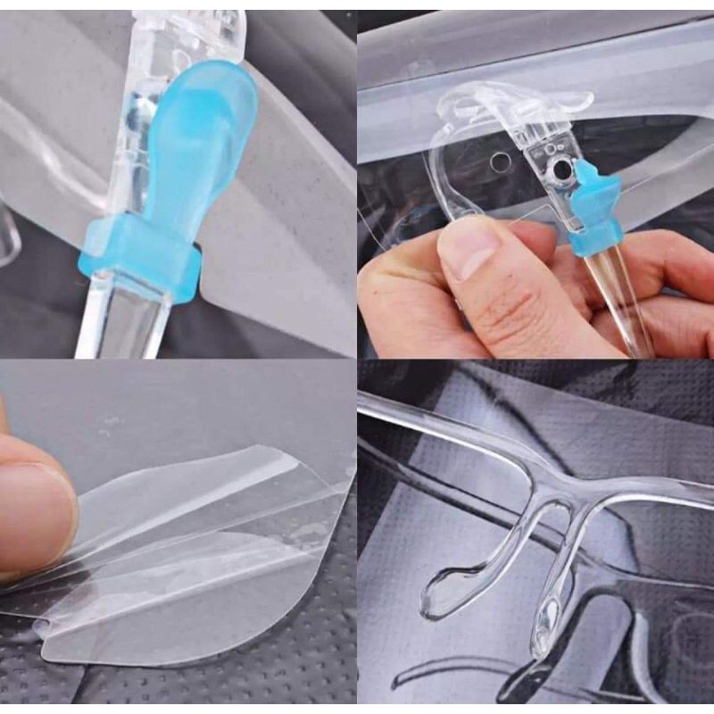 TẤM CHẮN Face Shield chống giọt bắn trong suốt, nhựa PVC