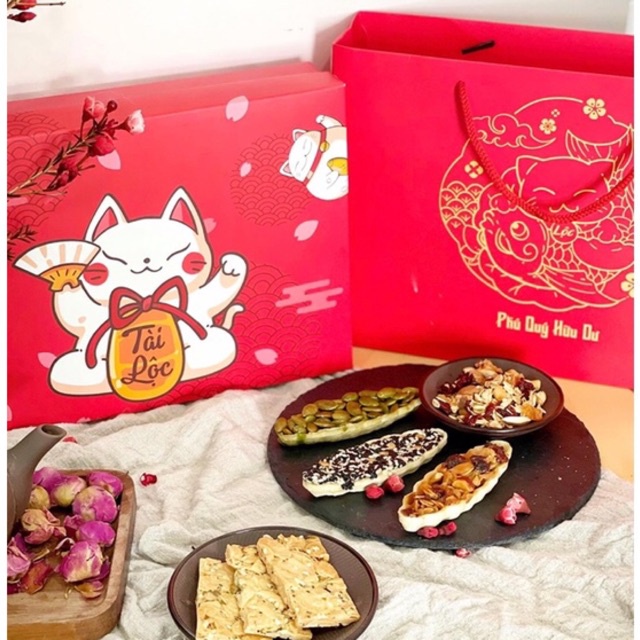 Set quà Tết 2022 Onion.Diet Combo 4 Loại Bánh Kẹo