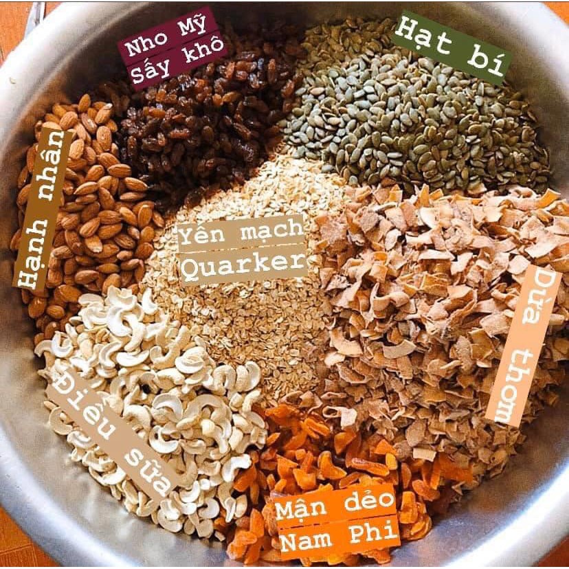 hủ PET-500gr ngũ cốc không đường giảm cân granola