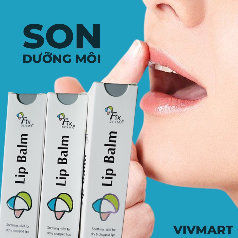 ✅ Son Dưỡng Môi Fixderma Lip Balm 15ml - Hồng môi, Mềm mượt, Chống Khô và Nứt Nẻ Môi