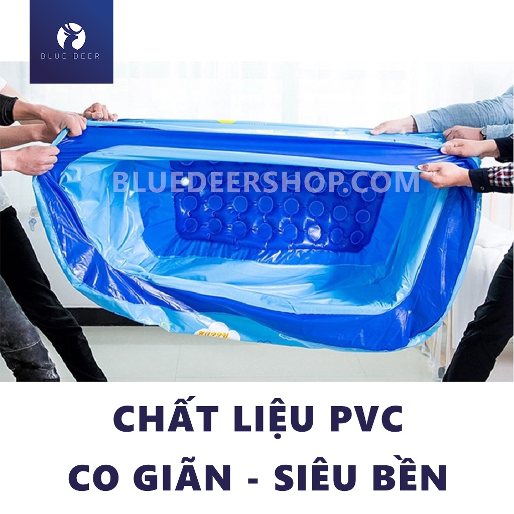 Bể Bơi 3 Tầng Cho Bé Tặng Phao Tay - Đáy 2 Lớp Chống Trượt -Kích Cỡ 1m3, 1m5, 1m8 – Bảo Hành 1 Đổi 1 – BLUE DEER