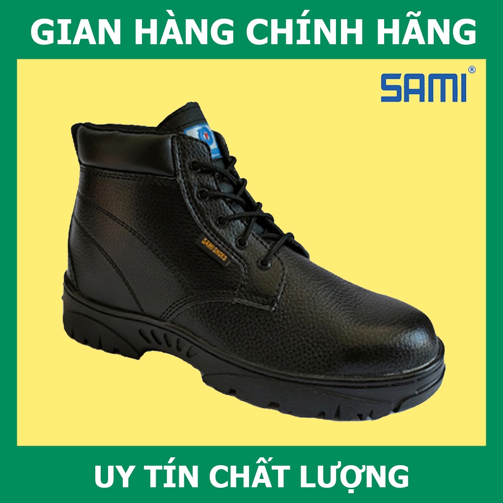 Giày Bảo Hộ Sami 15CC Chống Thấm Nước, Chống Dập Ngón, Đế Thép Chống Đâm Xuyên