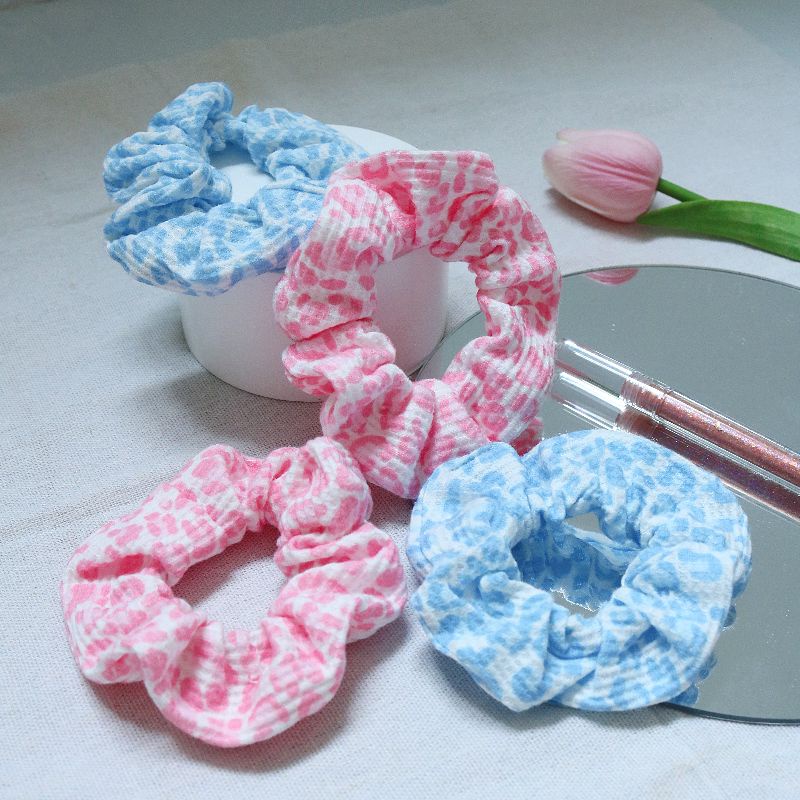 Đồ cột tóc Scrunchies da beo