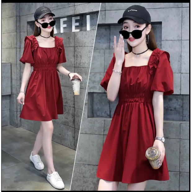 Đầm Dáng Chữ A Hở Lưng Tay Ngắn Cổ Chữ V Họa Tiết Chấm Bi Phong Cách Retro Thời Trang Mùa Hè Cho Nữ